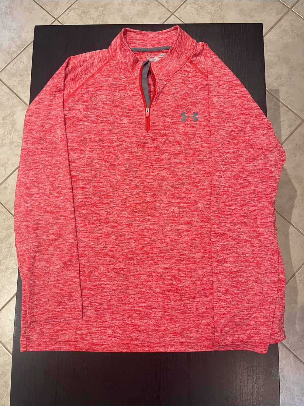 Under Armour Coral Heather 1/4 Zip Performance Pullover - loose fit